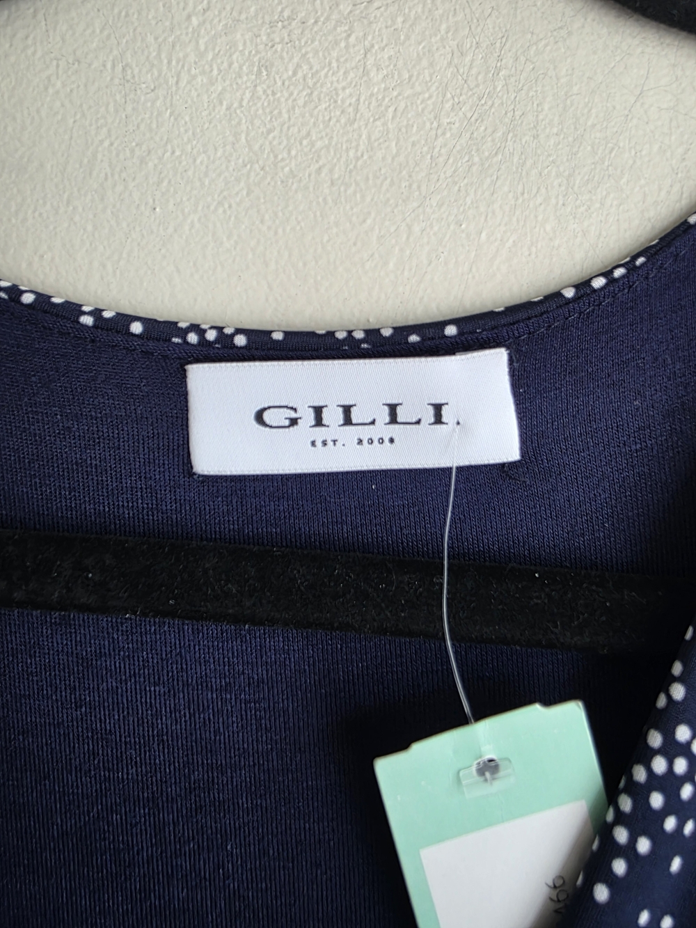 NWT Gilli Audey Knit Dress Navy White Polka Dot Dress - Picture 3 of 11